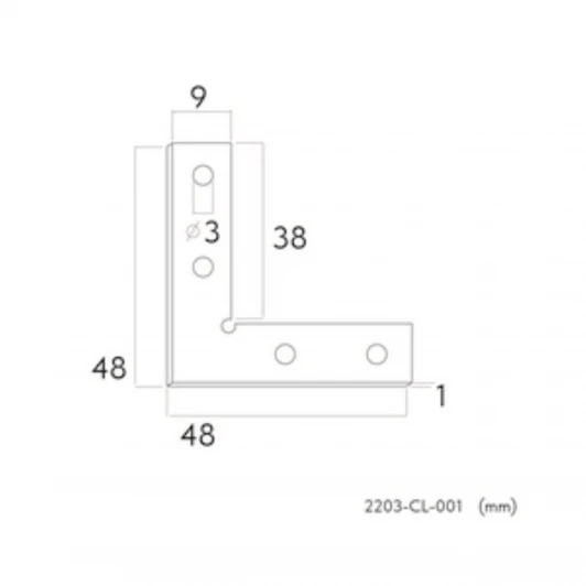2203-CL-001 Коннектор угловой Favourite Practica 2203-CL-001