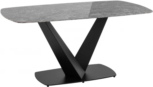 УТ000036908 Стол обеденный Stool Group Аврора 160*90 керамика черная УТ000036908