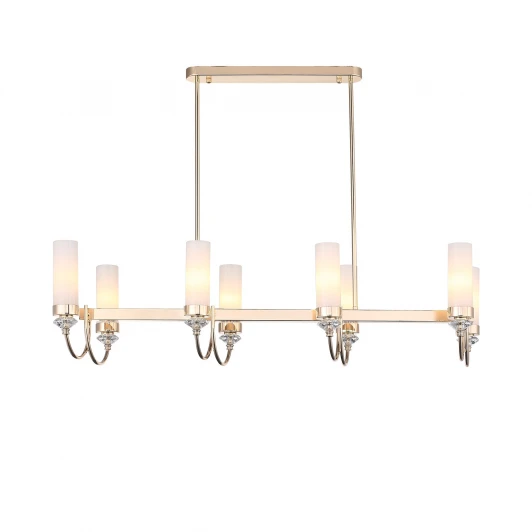 SL1402.263.08 Потолочная люстра на штанге ST Luce Элегра SL1402.263.08 Золото/БелыйE14*8 40W