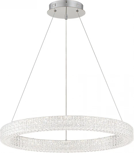 10233/1LED Подвесной светодиодный светильник Escada Biafo 10233/1LED 40Вт, металл/акрил, хром/прозрачный