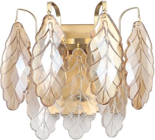 TREVI AP2 BRASS Бра Crystal Lux TREVI AP2 BRASS (220V, хрусталь, листья)