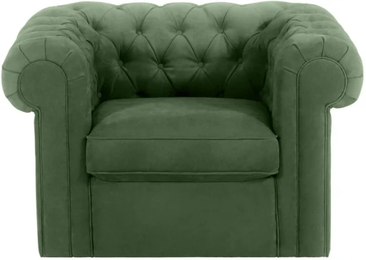 339871 Кресло Chesterfield ОГОГО (арт.339871), (Ткань/Зеленый)