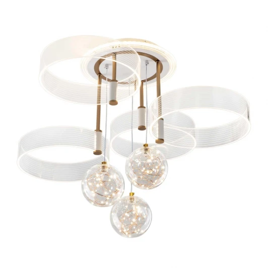 L1040-750 WT Потолочная люстра светодиодная на штанге с пультом с регулировкой цветовой температуры и яркости LED4U LED4U L1040-750 WT