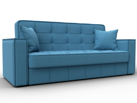 129833 Диван-книжка Лига-068 (ДВП,Дерево/Пластик/Рогожка/Голубой) Лига Диванов 129833