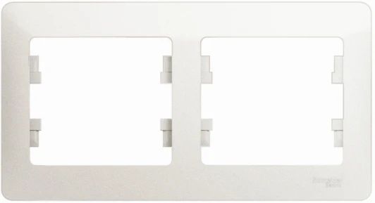 GSL000602 Рамка на 2 поста (перламутровый) Systeme Electric Glossa GSL000602