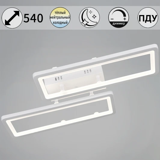 03629-0.3-02C WH Потолочная люстра светодиодная на штанге с пультом с регулировкой цветовой температуры, яркости и ночным режимом Reluce 03629-0.3-02C WH
