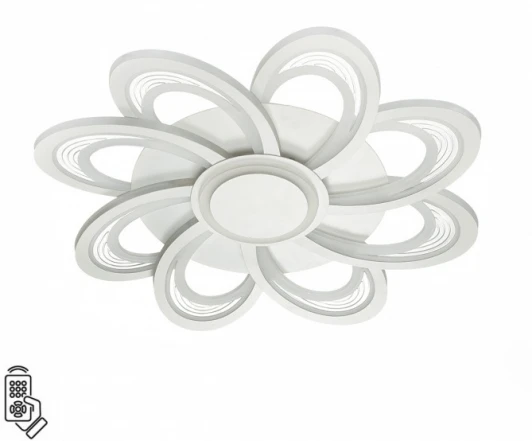 8198/95L Потолочная люстра Lumion Manila 8198/95L белый, металл/акрил с пультом ДУ 3000-6000К LED 95W 220V