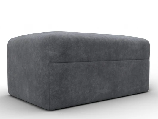 129584 Модуль пуф Лига-060 НПБ (ЛДСП,Брус,Фанера,Велюр/Темно-серый) Лига Диванов 129584