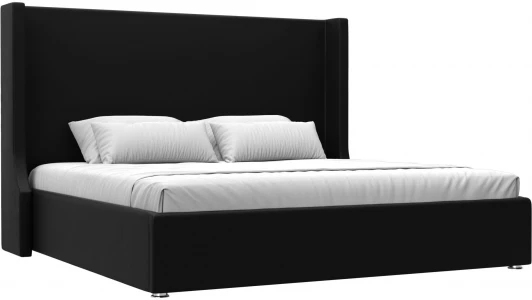 120759 Кровать интерьерная Ларго 200 (Черный/Экокожа) Лига Диванов арт.120759