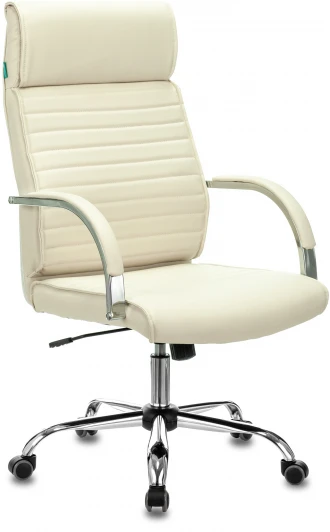 T-8010N/SL/IVORY Кресло руководителя Бюрократ T-8010N слоновая кость OR-10 эко.кожа крестовина металл хром