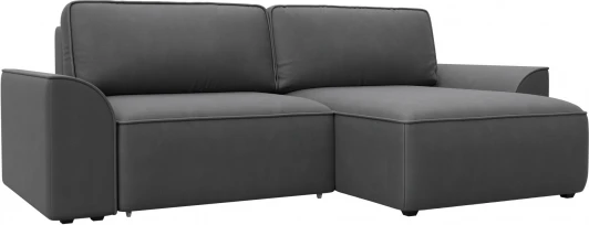 128287 Диван угловой Лига-048 НПБ Лига Диванов (Замша) арт.128287