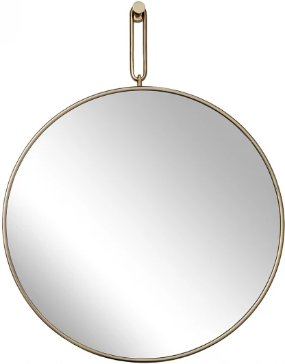 79MAL-9206-100G Зеркало на подвесе рама металл. цвет золото d77см Garda Decor арт.79MAL-9206-100G