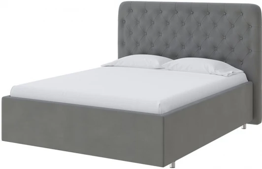 1912034 PROxSON Кровать Classic Large (Ткань: Велюр Forest 17 Серый) 180x190