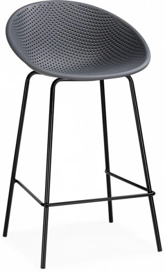 15702 Барный стул Woodville Zeta dark grey / black