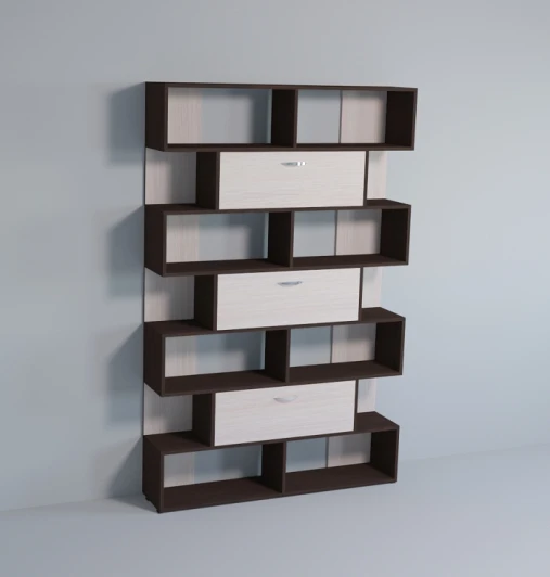 101483 Стеллаж Удобный УС-4 темный/светлый, МАМА