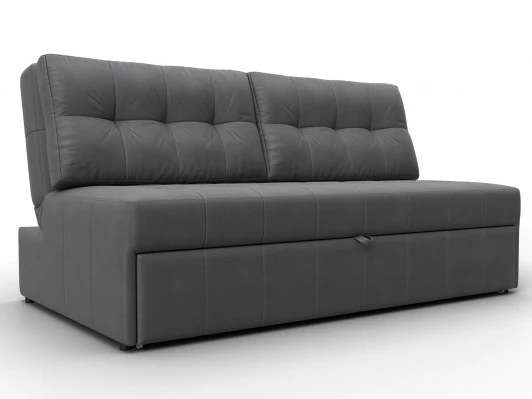 134939 Диван прямой Лига-107 (160) (ЛДСП,Брус,Фанера,Замша/Серый) Лига Диванов 134939