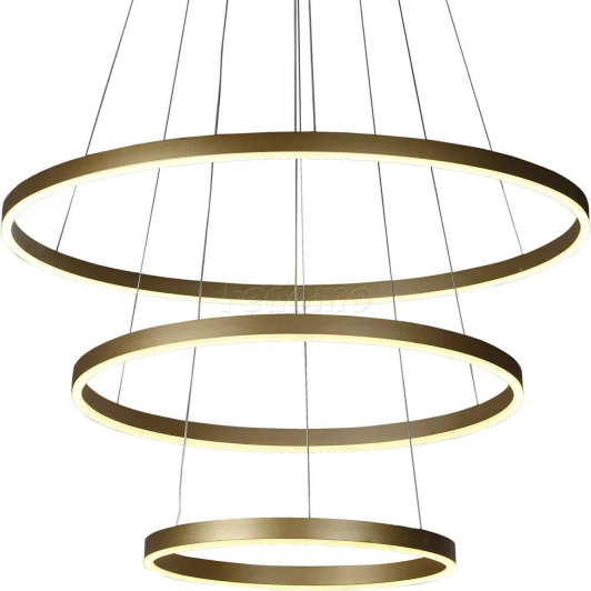 08223.33(3000K) Люстра подвесная светодиодная с пультом Kink Light Тор, 3 плафона, золото с белым