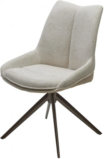 626M05483 Стул OSKAR 360 град. поворот. KN01-05 Бежевый/ BZ1046-11 Бежевый/ Шоколадное золото каркас, ®DISAUR