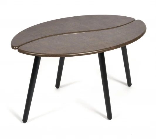 14413 Стол журнальный COFFEE Браун (ножки черные) (МДФ/дерево)