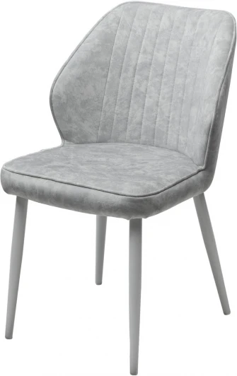 472M05685 Стул M-City VENA, цвет FIESTA Светло-серый, велюр "антипальчиковый"/ Белый каркас