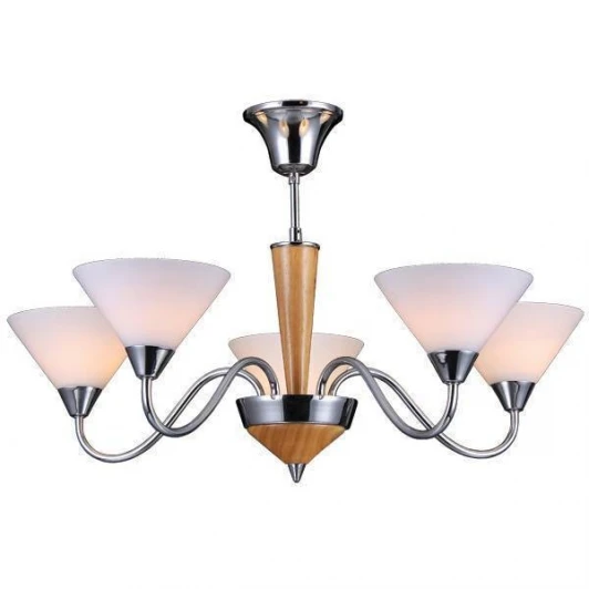 EVORA 11400/5C CHROME, OAK Потолочная люстра Natali Kovaltseva Evora 11400/5C CHROME, OAK