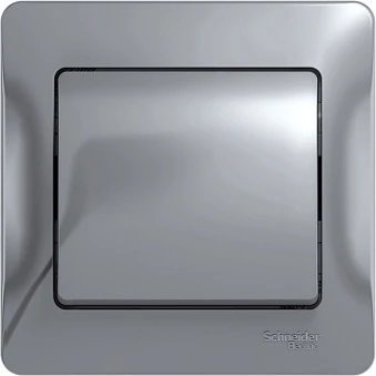GSL000312 Выключатель встраиваемый одноклавишный (алюминий) Systeme Electric GSL000312