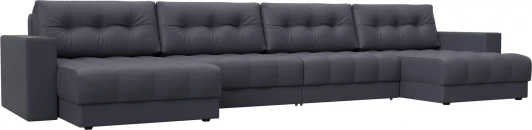 128572 Диван П-образный с декором Лига-049 НПБ Лонг Лига Диванов (Экокожа) арт.128572