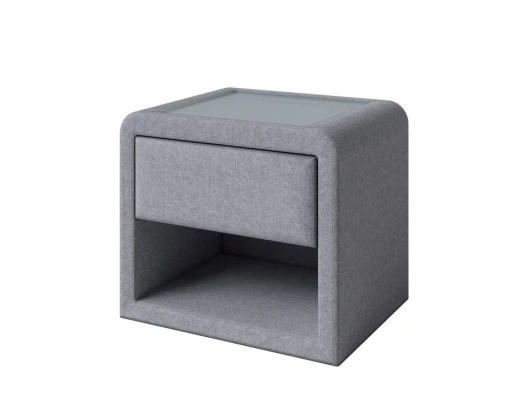 2046774 Тумба Cube (Ткань: Рогожка Nice Серебряный) PROxSON 52x41 2046774