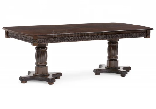 483915 Стол Woodville Морнит 220(320)х110 орех темный / орех 483915