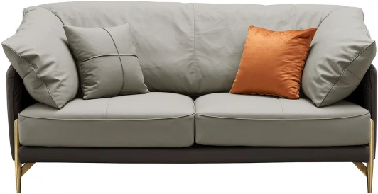 SF035-2GREY6623 Диван ESF ARTE NAPPA SF035 (2-х местный) серый 6623-темно серый /Кожа