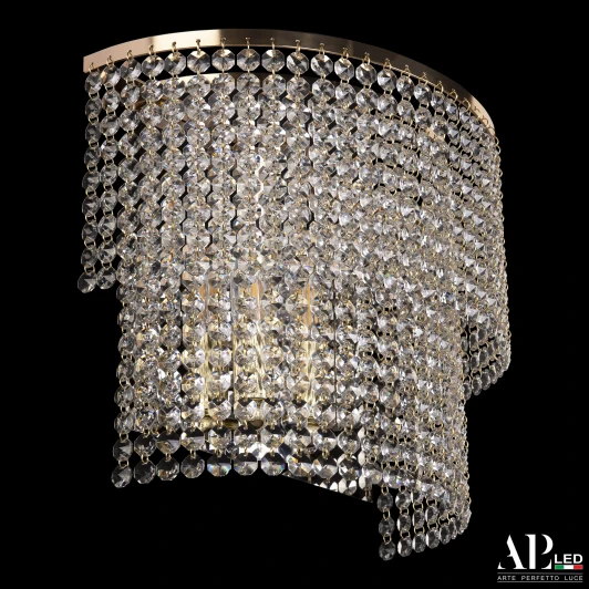 S500.B4.35-27.A.E14.Gold Бра хрустальное APL LED Rimini S500.B4.35-27.A.E14.Gold