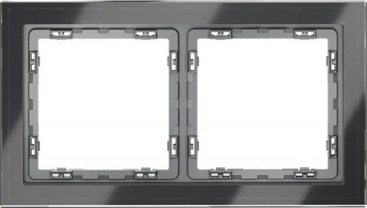 VLS110207 Рамка на 2 поста (графит, стекло) Voltum S70 VLS110207