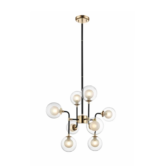 P0454-08C-SDGF Потолочная люстра на штанге Zumaline Riano P0454-08C-SDGF (220V, шарики, молекулы)