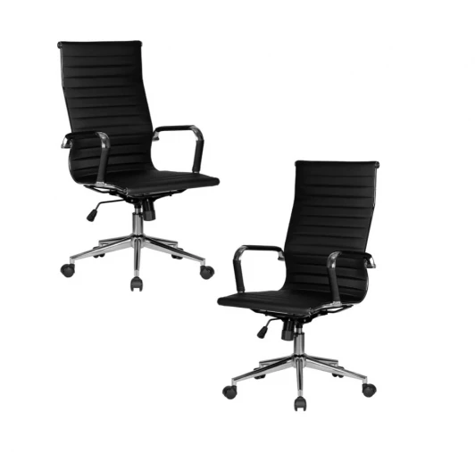 LMR-101B-N_CH-M_EL-black Набор 2 шт офисное кресло для руководителей DOBRIN CLARK SIMPLE (чёрный)