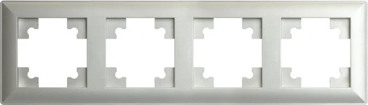 39800 Рамка на 4 поста (серебро) Stekker Катрин 39800