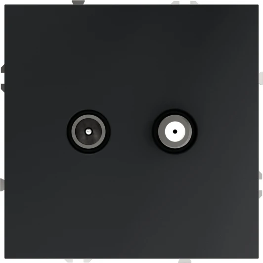 VLS060407 Розетка телевизионнная оконечная TV+SAT (графит) Voltum S70 VLS060407