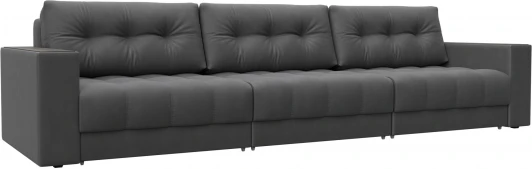 128445 Диван прямой с декором Лига-049 НПБ Лонг Лига Диванов (Замша) арт.128445