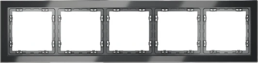 VLS110507 Рамка на 5 постов (графит, стекло) Voltum S70 VLS110507
