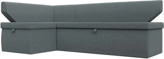 125898L Диван кухонный угловой Омура левый угол (Серый/Рогожка) Лига Диванов арт.125898L