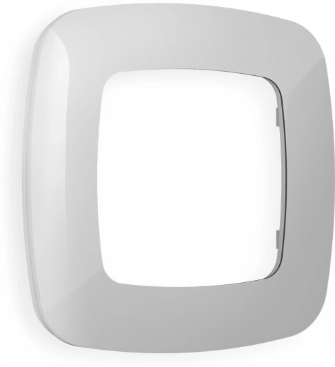 OF140401 Рамка Ambrella Volt OMEGA Ecta (Серебро глянец) 1-ая OF140401