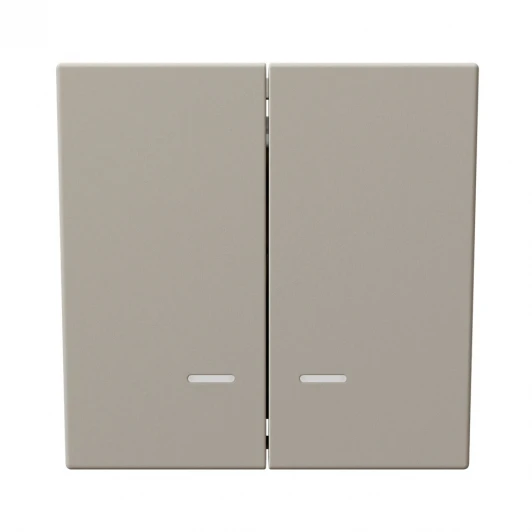 FD3023NSH Выключатель двухклавишный с подсветкой (сахара) Jasmart FD FD3023NSH