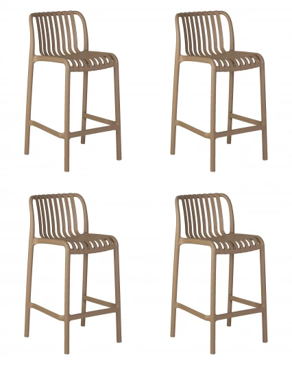 SET-4 777-1PP-LMZL CHLOE Набор 4 шт Стул полубарный DOBRIN CHLOE (бежевый)