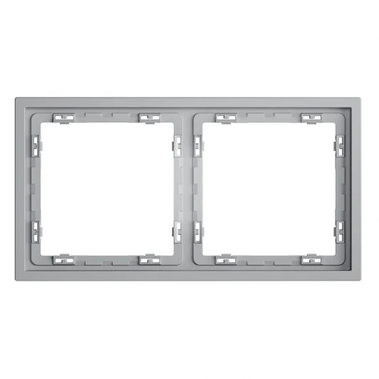 VLS100216 Рамка пластиковая на 2 поста (серый) Voltum S70 VLS100216