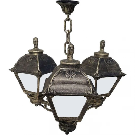 U23.120.S30.BYE27 Люстра подвесная уличная Fumagalli, 3 плафона, бронза с белым