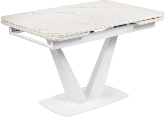 RF 0483 Стол Bradex Home Vito раскладной 120-184x80x75см, керамогранит белый мрамор, белый (RF 0483)