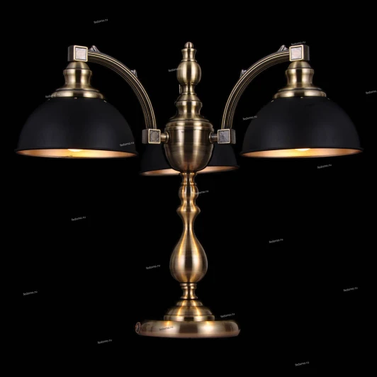 81003-3T ANTIQUE Настольная лампа Natali Kovaltseva Versailles, 3 плафона, бронза с черным