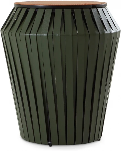 930828 Журнальный стол Ding ОГОГО Обстановочка! (Экокожа,Массив дерева/Зеленый,Терракотовый) арт.930828