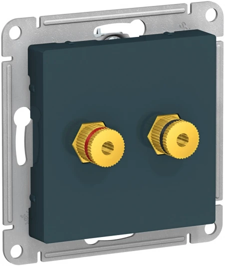 ATN000887 Акустическая розетка встраиваемая двойная (изумрудный) Systeme Electric AtlasDesign ATN000887