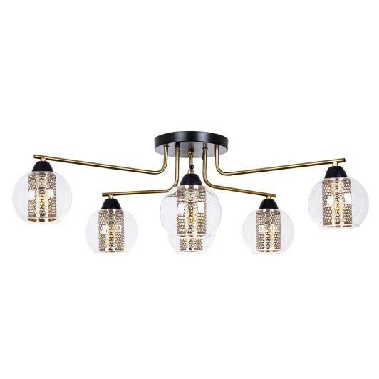 A7045PL-6BK Потолочная люстра на штанге Arte Lamp Manchester A7045PL-6BK (220V, шарики)