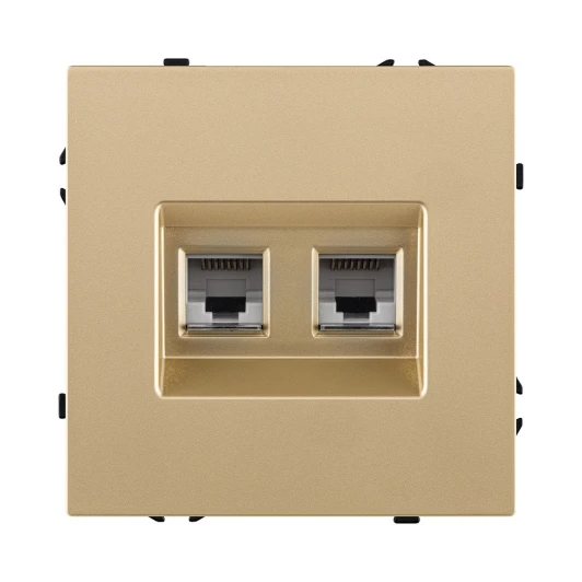 EC-018GD Розетка двойная Ethernet RJ45 золотой Kollinger Eclipse EC-018GD